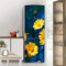Fridge Wraps Kitchen Fridge Stickers Cover Full Doors, Fridge Sticker Full Covering Door Fridge Covers Decor, Freezer Skins Wall Stickers for Kitchen Decal, Yellow Wild Chrysanthemum