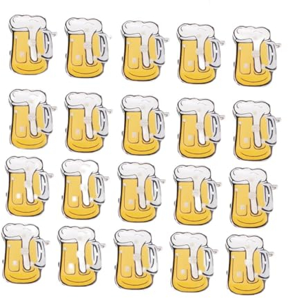 COLLBATH Pièces chope de bière LED pin pour Enfants épingles à bière menées épingles de noël épingle à nourrice Broche LED chope de bière goupille de chope de bière Briller Badge