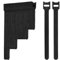 WSZJINB 120pcs Multi-Size Reusable Cable Ties, Black Adjustable Hook and Loop Wire Tidy Straps for Cable Management, Organiser