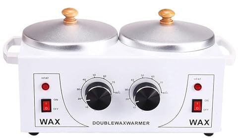 Kadxyan 1.2L Double Electric Wax Warmer, Portable Heater Machine for Hair Removal, Professional Wax Heater with Adjustable Temperature Set, for Paraffin, Facial, Skin, Body, Spa, Salon