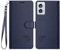 PEIYE Coque pour Motorola Edge 50 Fusion, Étui Portefeuille en Cuir Synthétique, Rabat Magnétique, Carte, Support Pliable, Antichoc, Housse/Cover/Case -Bleu