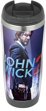 Green Listing LTD John Wick Chapter 2 - Travel Mug, Thermal Insulated Cup for Hot and Cold Beverages Drinks