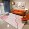GX-YJX Balkon Bodenbelag Rugs for Bedroom Bereich Teppich minimalistisches Design rosa Schlafzimmer Teppich pflegeleicht Vorzimmer Teppich Teppich Fußbodenheizung Geeignet 60X90CM