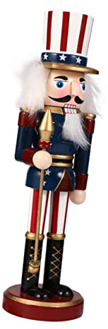 BCOATH 1pc Nutcracker Soldier Ornament Fourth of July Nutcracker Red Small Nutcracker Mini Black Ornaments Patriotic Statue Soldier Nutcracker Nutcrackers on Toy Lotus Tree