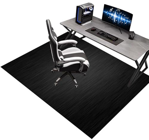 Alfombra Silla Gaming 180 x 200 cm, Alfombrilla para Silla de Oficina, Protector Suelo Silla Ruedas, Alfombra para protección de Suelos Duros, Antideslizante Tapete de Protección de Madera/baldosas