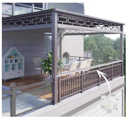 Outdoor transparent roller blind Transparent roller blind,transparent waterproof roller blinds for pergola,greenhouse, balcony Transparent roller blinds,Customizable(W135*H300cm/W53.14*H118.11in)