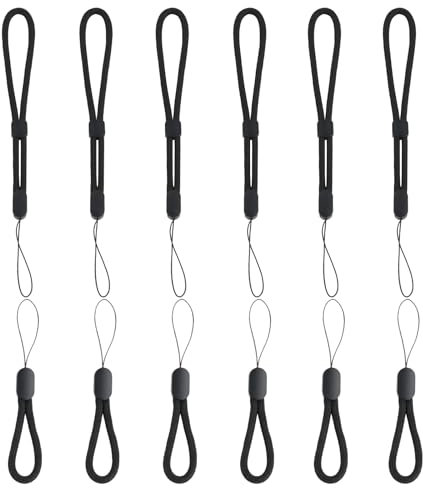 NVGVUP Handschlaufe Lanyard Verstellbares, 12 Stück Nylon Handgelenkriemen Lanyard und Finger Lanyard, Universal Paracord Handschlaufe Kurz für Kamera, Handy, Taschenlampe, USB-Stick, Schlüsselbund