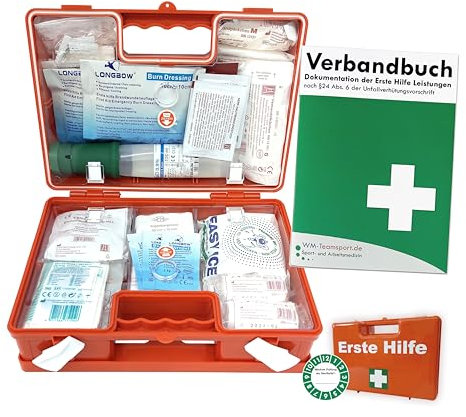 Erste-Hilfe-Koffer K10 - GASTRO für Betriebe nach aktueller DIN/EN 13157 inkl. Augenspülung + Brandgel + detektierbare Pflaster + Hydrogelverbände