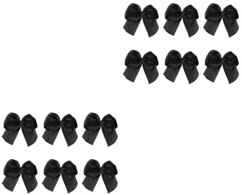 IWOWHERO 200 STK handgemachte Haarschleifen Band der Klasse 2024 Babyband Stoffschleifen Vor Tür hochzeitsdeko Haarschmuck bastelset seidenband Schleifenverzierungen Schleifenzubehör Black