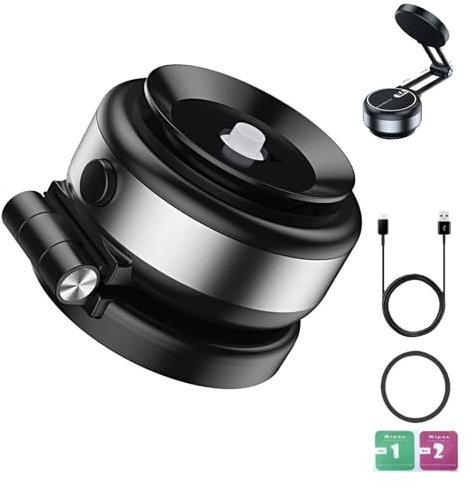 Komafuri 360° Rotatable Magnetic Mobile Phone Holder, Strong Suction Car Electric Vacuum Holder for Smartphones Up to 6.5 inches