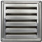 DOMUX - Rejilla de ventilación de acero inoxidable de 125 mm para campana y secadora, con mosquitero antiinsectos y cuchillas fijas, flujo de aire óptimo