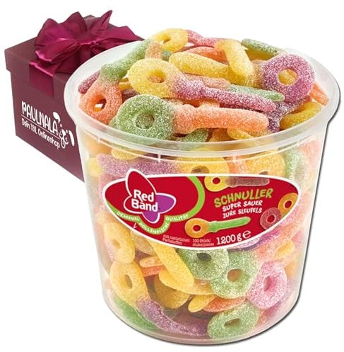 Red Band Schnuller super sauer 1,2 kg Dose inkl. Überraschungsgeschenk von Paulnala.de