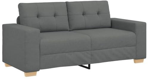 vidaXL Zweisitzer-Sofa Dunkelgrau 140 cm Stoff