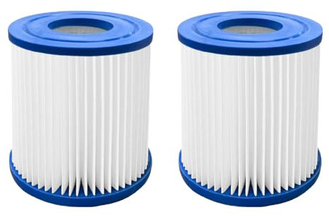 Ynzeyx Filterkartusche Typ II, 2 Stück, 10,6 x 13,6 cm, Schwimmbad-Filterkartusche, Ersatz für Bestway Typ II