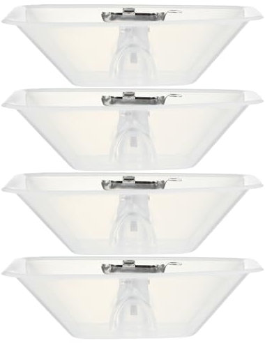 DIYEAH 2 Series Recibidor De Aceite Cuadrado Recipiente De Aceite Para Campana Extractora Contenedor De Aceite Usado De Campana Extractora Colección Transparent El Plastico 4 Piezas