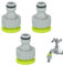 Raheem 3 Stück 1/2 Zoll 3/4 Zoll Gartenschlauch Anschluss 2-in-1 Schlauchadapter Wasserhahn Adapter Garten Hahnverbinder Wasserhahn anschluss für Kunststoff Gartenschlauch Gewinde Anschluss(Grün)