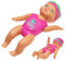 Jorzer Poupée de nageuse étanche, poupée bébé Nageur de 3, 5X 5, 9 Pouces, Baby-Baignoire en Plastique bébé, poupées Natation à l'eau Mignonne pour Filles imperméables, Bain, Eau