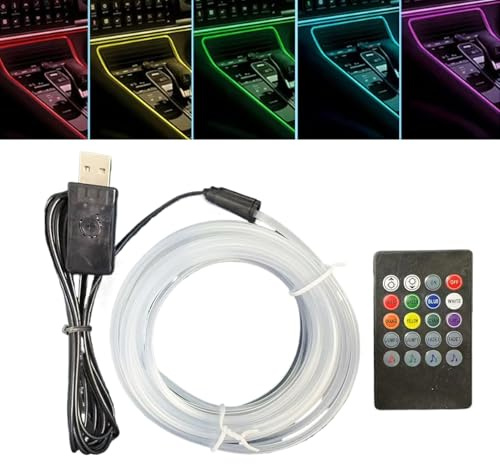 Generico Sound Activated LED Lights, 7-Color Voice-Responsive LED Strip, Dynamic Music Light Strips, Flexible Decorative Automotive Trim, Dashboard Ambient, Monitor Backlight