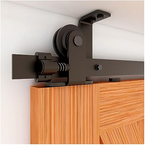 Barn Door Sliding Kit, Ceiling Sliding Door Rail T Shape Roller Barn Door Hardware Kit, Rail Sliding Door for Interior Sliding Barn Door(7FT-213cm)