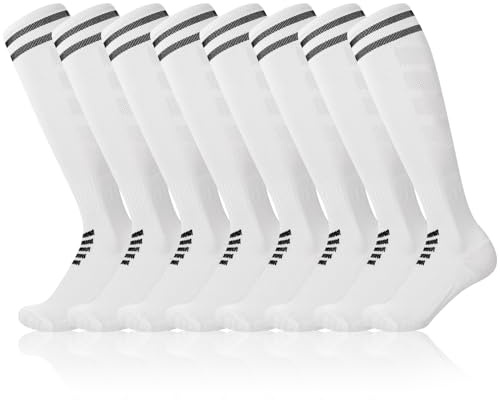 Zuimei 4 Pairs Kids Long Breathable Football Socks