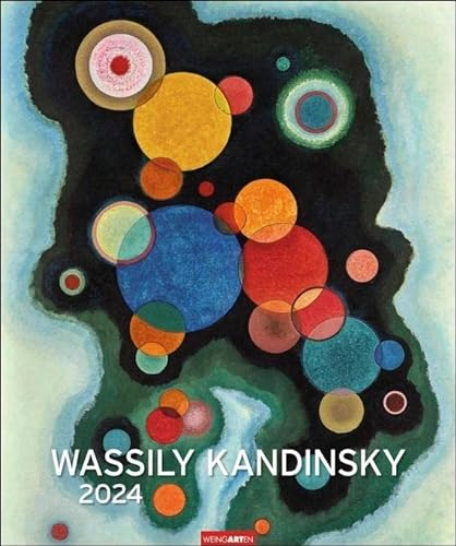Wassily Kandinsky Edition Kalender 2024. Kunstvoller Wand-Kalender mit abstrakten Kunstwerken im Bauhaus-Stil. Großer Kunst-Kalender 2024 im Hochformat. 46x55 cm.