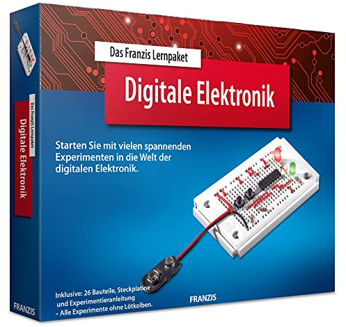 FRANZIS 65315 - Lernpaket Digitale Elektronik, Komplettset für 25 Praxis-Projekte, inkl. 84-seitigem Handbuch