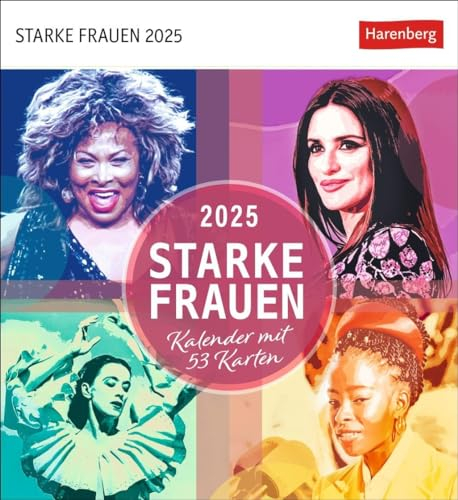 Starke Frauen Postkartenkalender 2025 - Kalender mit 53 Karten: Jede Woche ein kluges Zitat von mutigen Frauen! Kalender zum Aufstellen für die wöchentliche Portion Inspiration