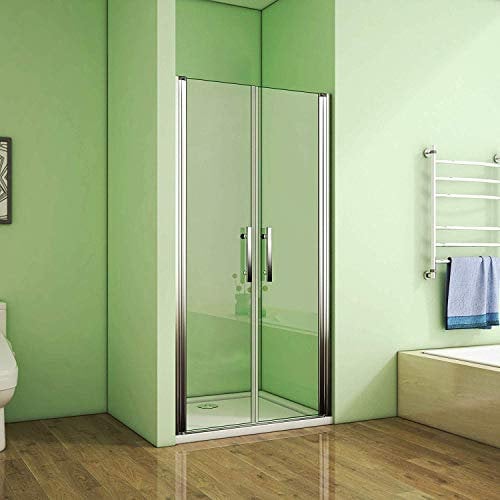 Nischentür 120x195cm Duschabtrennung Duschtür Rahmenlos Duschwand 6mm NANO-Beschichtung Glas