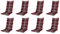 Madison 8 x 8 cm Luxus Hochlehner B 253, grau rot kariert, 120 x 50 x 8 cm