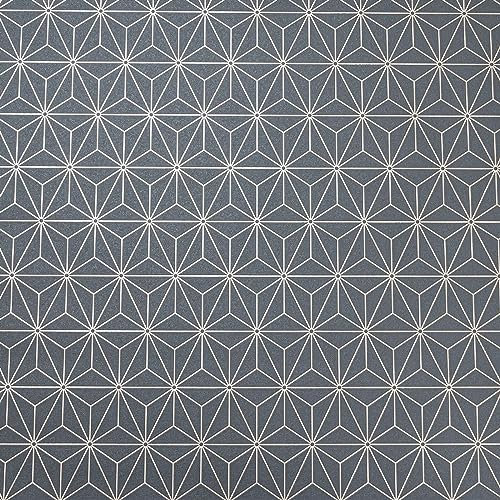 SOPHIE LAURENCE Black Gold Textured Wallpaper Shimmer Embossed Geometric Pattern Non-Woven Vinyl Wallpaper for Living Room Bathroom Hallway Kitchen