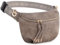 HKCLUF Gürteltasche Damen, Veganes Leder Bauchtasche Damen Stylisch Hüfttasche Umhängetasche mit 2 Riemen Pilzfarbe