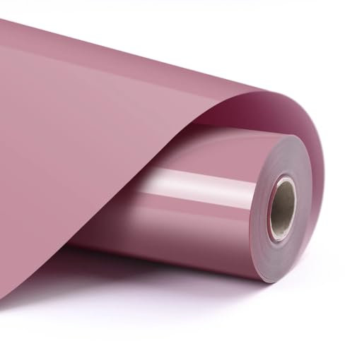LOKLIK Bügelfolie – 30,5 x 90 cm – Flexfolie für T-Shirts, Taschen & mehr – Waschbar & langlebig – Kompatibel mit Cricut, Silhouette Schneideplottern (Rosa)