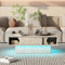 KEEPREAPER Couchtisch mit Stauraum Wohnzimmertisch grau matt, Sofatisch mit LED Beleuchtung modern für Wohnzimmer, 108 x 55 x 40 cm (Grau-CT41)
