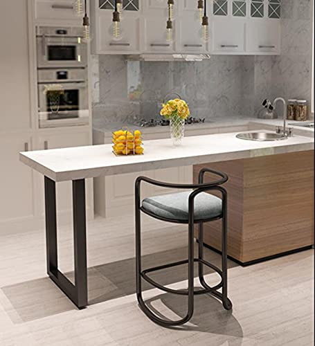 Lot de 2 pieds de table en fer forgé pour banc de table basse Noir 50 x 70 cm