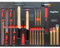 Mephisto Werkzeugeinlage Werkzeug Set Pro Line Werkstattwageneinlage Hammer- Set mit Hammer Meisel und Durchschlägen inkl. Soft Inlay in Carbonoptik