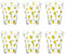 Secret de Gourmet - Lot de 6 Gobelets Bas en Verre Citrons 33cl Multicolore