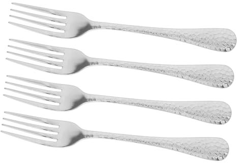 DONFAMDS 4 Piezas Tenedor Telescópico Inoxidable de Cubiertos para Limpiar y Resistente