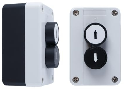 Hoite Caja De Control Con Interruptor De Botón Pulsador Para Subir Y Bajar Puertas Enrollables, Grúas, Remolques, Equipos De Elevación, Puertas Enrollables De Garaje