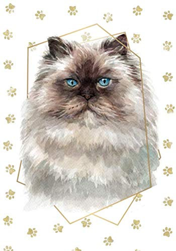 Himalayan Cat Portrait Notebook -- Creative Journal: LINED, College Ruled,7x10, Cream Paper,184 Pages