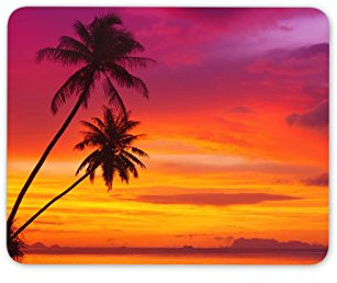 Destination Vinyl Ltd Beautiful Sunset Mouse Mat Pad - Pink Palm Tree Beach Fun PC Computer #8269