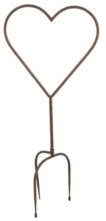 Small Rustic Metal Garden Heart Stake