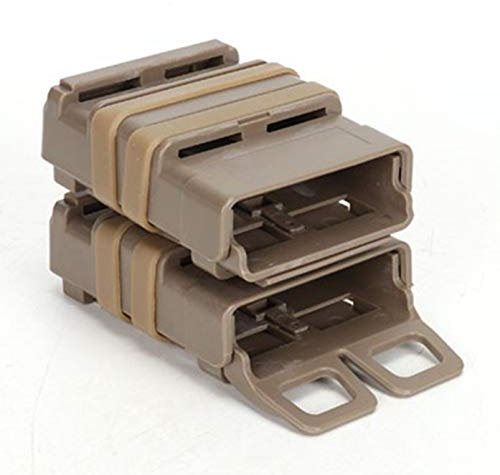 Gexgune Tactical Fast Magazine Pochette 5.56MM M4 Porte-Magazine Set de Double Clip de Ceinture Mag Accessoires de Chasse Militaire (4 Couleurs en Option)