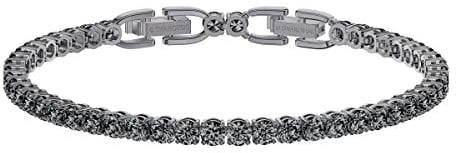 Swarovski Tennis DLX Gliederarmband Damen grau 16.5 cm