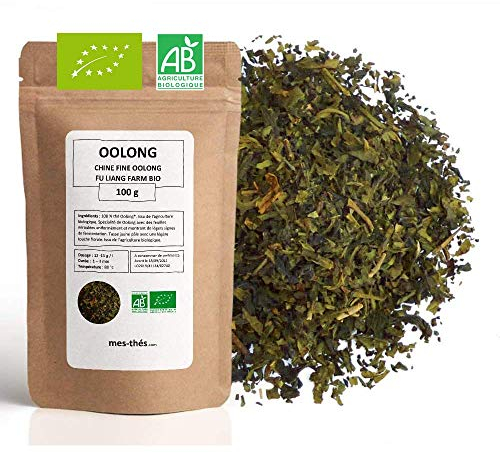 Thé Oolong Bio Chine Fine Oolong Fu Liang Farm - 100g (40 tasses) - Thé en vrac 100% agriculture biologique - Mes-Thés