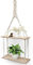 GEEZY 2 Tier Hanging Floating Macrame Rope Shelf Wooden Storage Kitchen Wall Boho Decor Gift (HANGING SHELF 30x10x72 cm)