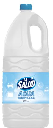 La Salud Agua Destilada 5L | Garrafa Individual para Planchas, Centros de Planchado, Limpieza a Vapor, Humidificadores, Baterías, Radiadores y Limpiaparabrisas | Uso Técnico | No Apta para Beber