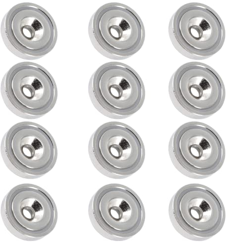 MVT 12 x 20mm Neodym Magnet mit Bohrung Senkung für Senkkopf Schrauben Topfmagnet 12KG Stark zum festschrauben mit Loch Senkbohrung