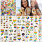 50 Stück Aufkleber Regenbogen + 20 Blätter Temporäre Tattoos,Gay Pride Temporäre,Wasserdichter Tätowierungs Abziehbilder,Regenbogen Aufkleber