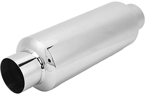 universal edelstahl schalldämpfer,Universal Schalldämpfer Auto,Auspuffrohr Und Verbindungsstück Auspuff Schalldämpfer 2,5 Zoll Straight Through Edelstahl Schalldämpfer Baumwolle Universal