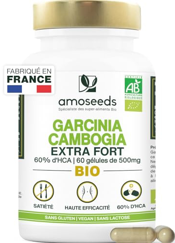 Garcinia Cambogia BIO | Rapide & Efficace | Haute Concentration, 60% d’HCA | 2000mg / Jour | Satiété, Ligne | Qualité Supérieure